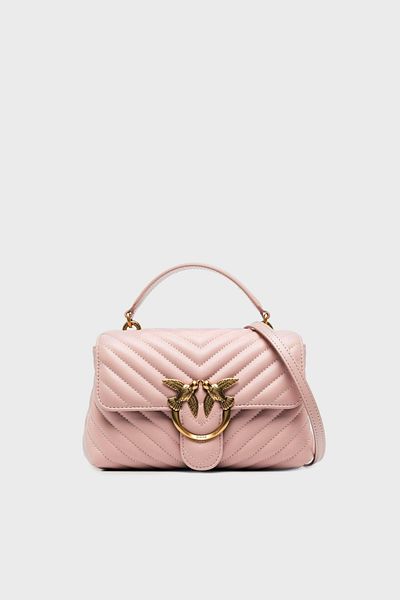 PİNKO Tasche aus echtem Leder mit Pinko-Logo und abnehmbarem Kettenriemen 100044   A0GK O81Q