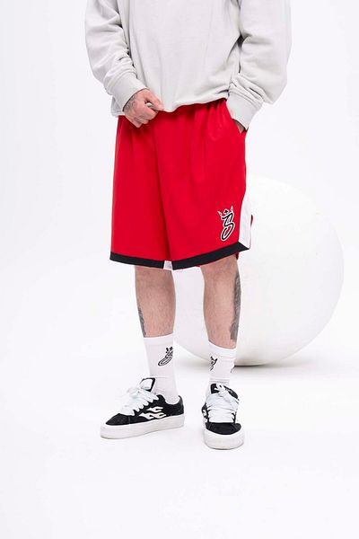 SaintGreyHills Blaze Red Basketball Shorts