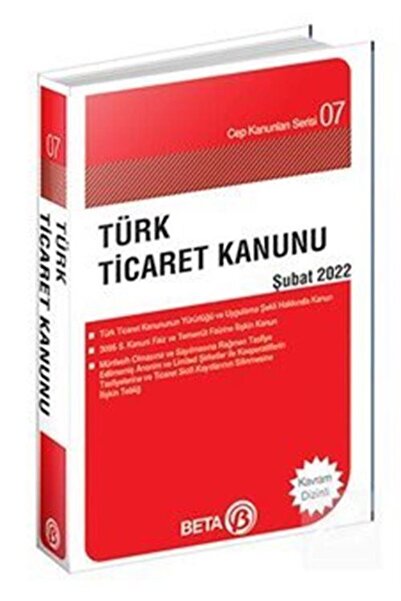 Beta Yayınları Türk Ticaret Kanunu / Cep-07