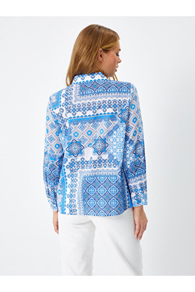 Faik Sönmez Ethnic Pattern Cotton Voile Shirt 68356