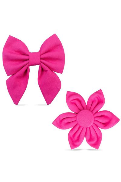 Lusi Doog Special Bow Tie, Bow and Flower Set for Female Dogs - Nur Papion Not Included
