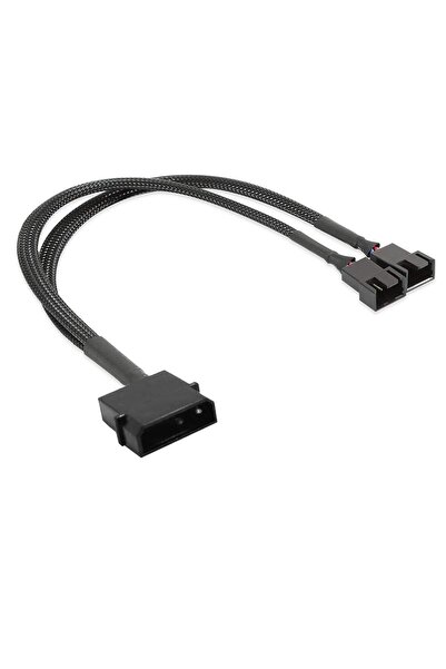 Alfais 5025 Fan Çoklayıcı 2 Port Y Pwm 4 Pin Splitter Çoklayıcı Switch Kablosu