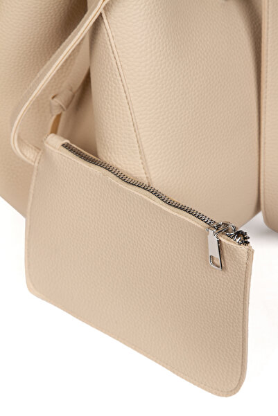 BAHELS Women's Special Production Beige Hand and Shoulder Bag