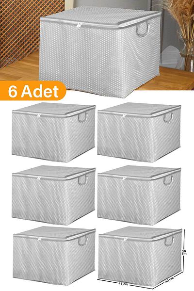 Serstil 6 части - Мини размер Сив дреха на точки / парченца калъф за завивка - 45x40x30 см