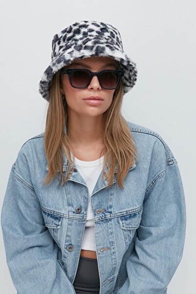 C&City Plush Bucket Hat 8007 Grey/Leopard