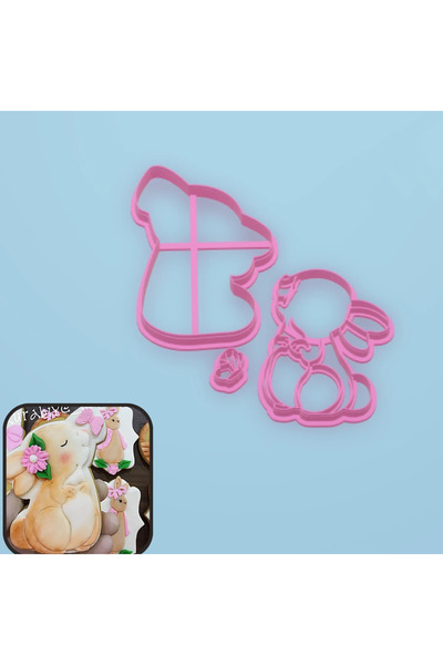 cookiecutter Kelebekli Tavşan Kurabiye Kalıbı