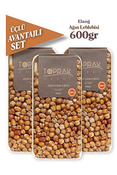 Toprak Doğal Ağın Leblebisi Ekonomik 3'lü Set - Ağın Leblebisi - Kumda Kavrulmuş Leblebi