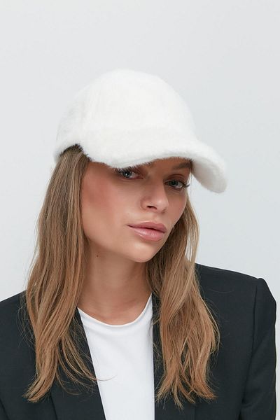 C&City Plyšová čepice Brim 8008 Ecru