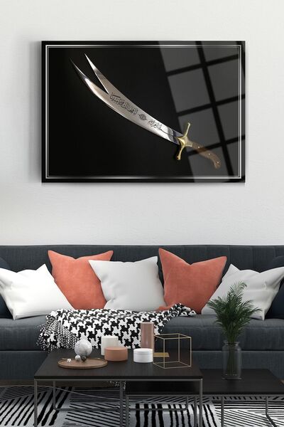 SRD Concept Hz Ali'nin Kılıcı 2 Cam Tablo-zülfikar Cam Tablo
