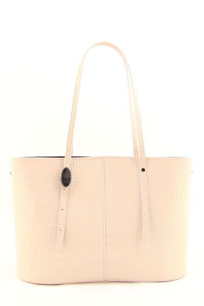 HNB Women's Powder Crocodile Large Shoulder Bag