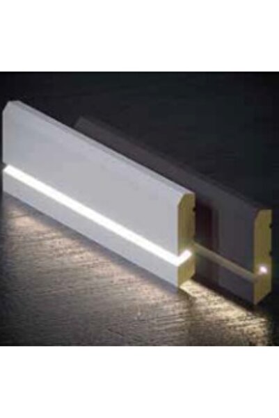 Şahan Art Deco Ledli Süpürgelik / 10 cm / PVC Beyaz / 280 cm Uzunluk / 9'lu Paket / 1. Kalite MDF