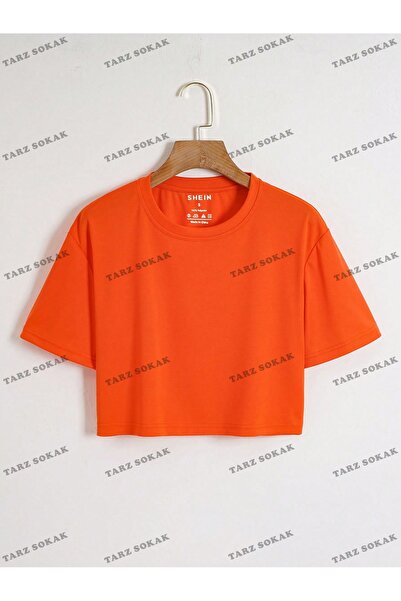 Tarzsokak CODE- 232913   Μοντέλο Solid Off Shoulder Crop Top