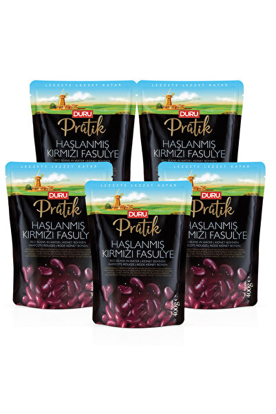 Duru Bulgur 5'li Duru Pratik Haşlanmış Kırmızı Fasulye 400 gr