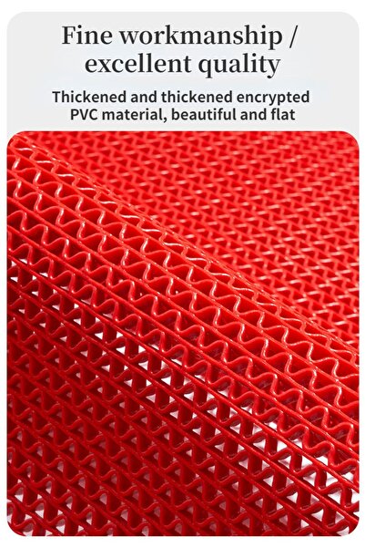 Blue Home New Bathroom Shower Pool Chain Mat Doormat Anti-Slip Pvc Doormat / Red/ Size: 90 cm X 1 Mt