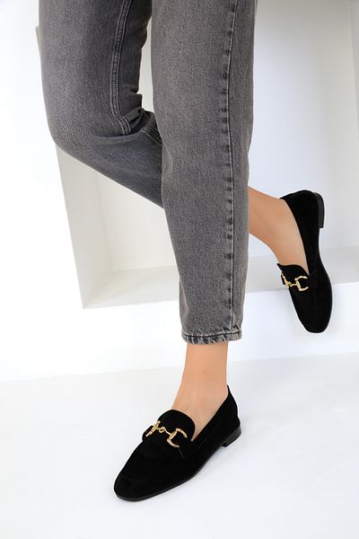 SOHO Schwarze Wildleder-Ballerinas für Damen 18930