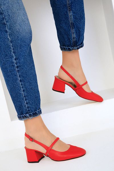 SOHO Red Women's Classic Heeled Shoes 18037