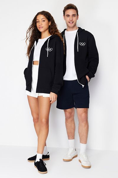 The Olympic Collection Чорний світшот унісекс Orme TWOAW24SW00403