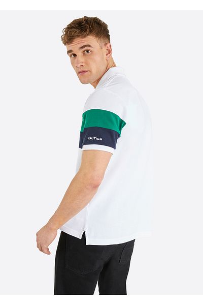 Nautica White Men's Polo Neck T-Shirt N1M01654