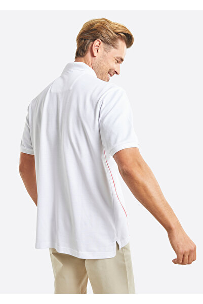 Nautica White Men's Polo Neck T-Shirt N1M01645