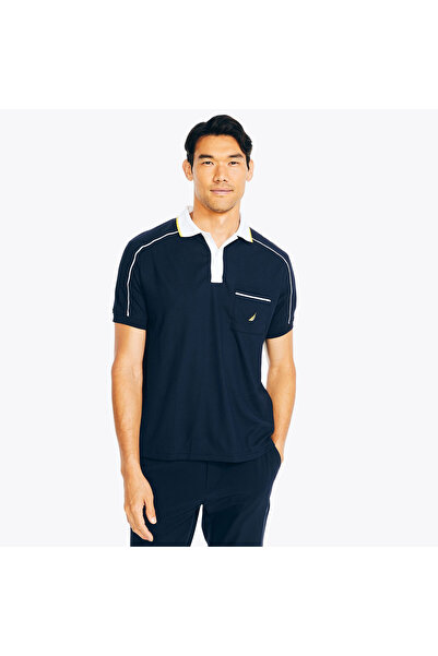 Nautica تي شيرت بولو للرجال باللون الأزرق الداكن KR3720