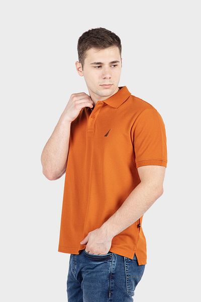 Nautica Caramel Men's Polo Neck T-Shirt JCAP001