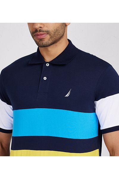 Nautica Navy Blue Men's Polo Collar T-Shirt N1K01358