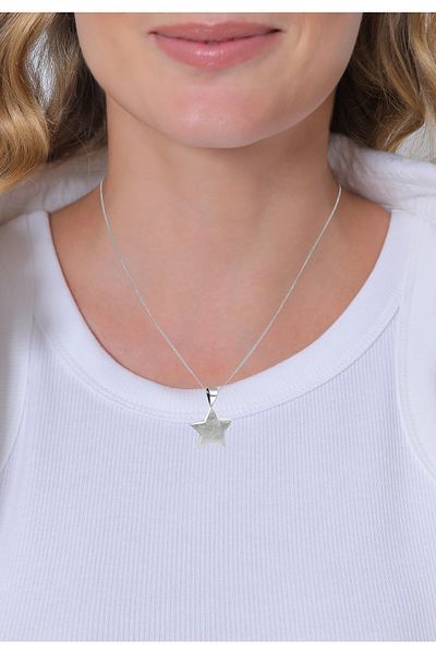 Nenalina Anhänger Stern Charm Astro Mat Basic Halsette 925 Gümüş