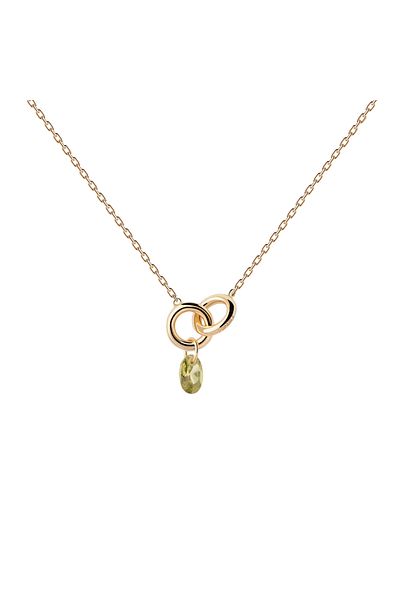 PDPAOLA PD Paola Color 925 Sterling Silber Halskette mit Goldbeschichtung CO01-845-U
