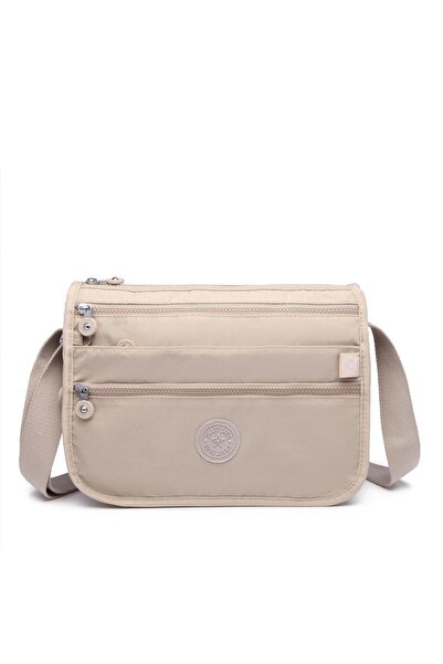 SMART BAGS Smartbags Kiri?nkil Kumaş Kadin Postaci Omuz Çantasi 2022-1128 Bej