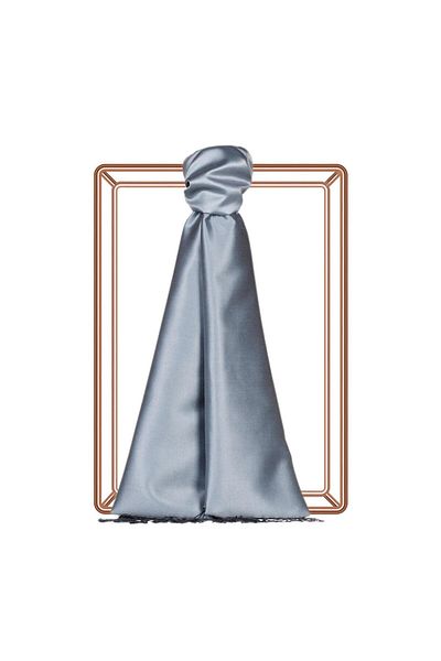 ipekevi Metallic Blue Double Sided Silk Shawl