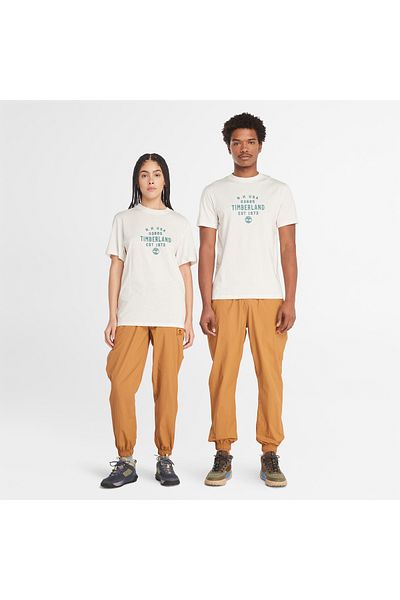 Timberland Ανδρικό κοντομάνικο γραφικό μπροστινό λευκό μπλουζάκι - Tb0a5uf7cm91