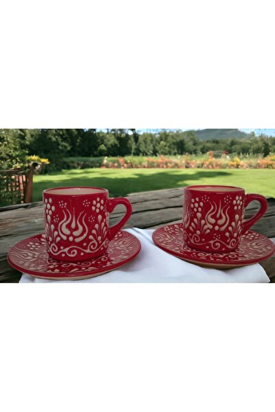 Buğra Çini El Yapımı Türk Kahvesi - Espresso 2' li Fincan Seti