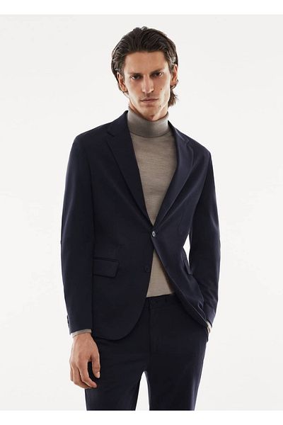 MANGO Man Slim Fit Stretch Blazer Jacket