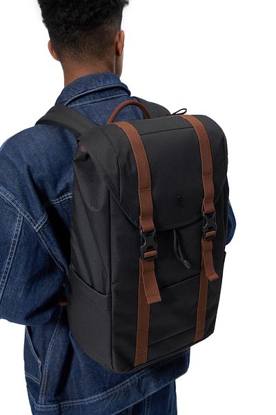 Tomtoc حقيبة ظهر للكمبيوتر المحمول Vintpack Ta1 17l باللون الأسود - Ta1s1d1