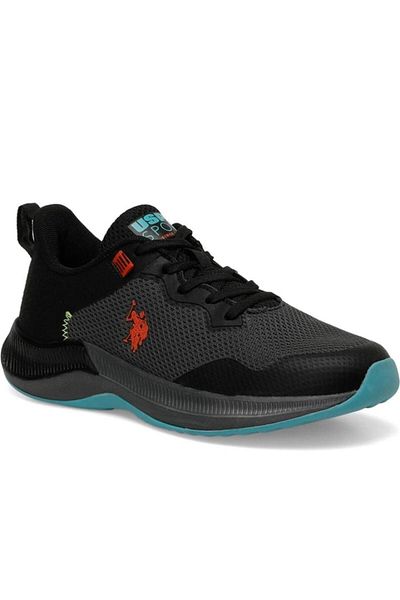 U.S. Polo Assn. Pantofi 4M Florin pentru bărbați - Detaliați negru, turcoaz și roșu