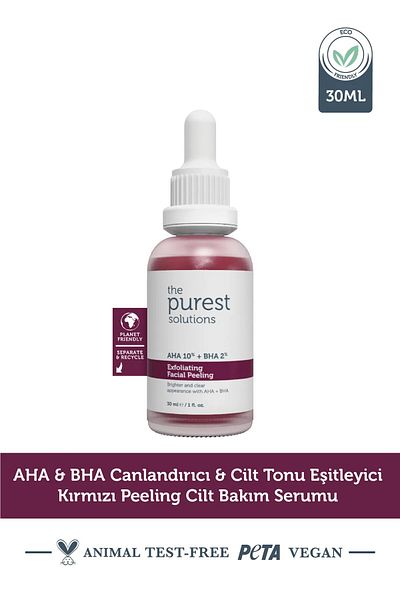 The Purest Solutions 30 ml Red Face Peeling Serum - Revitalizing and Skin Tone Equalizer