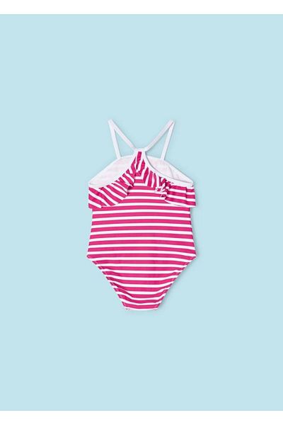 MAYORAL Girl's Striped Ruffle Swimsuit