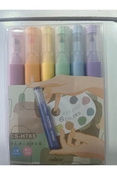 CHOSCH 6 renk fosforlu kalem set