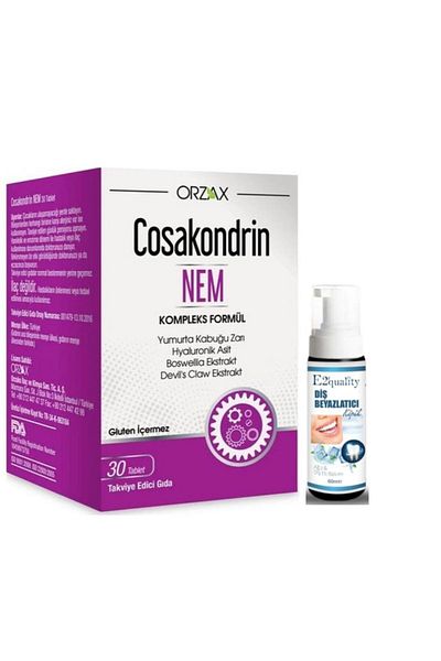 Ocean Orzax Cosakondrin Moisture 30 Tablets - Teeth Whitening Gift Foam