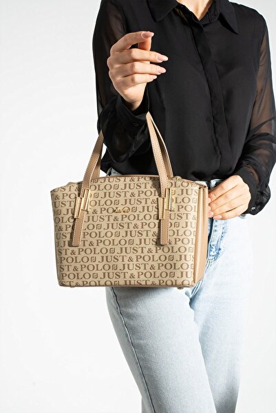 Just Polo Women's Mink New Season Large Size 5 Compartment Hand and Shoulder ...