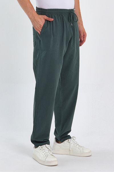 COMBİNE MİCHAİL Ανδρικό σκούρο πράσινο παντελόνι Jogger Basic - Relaxed Fit