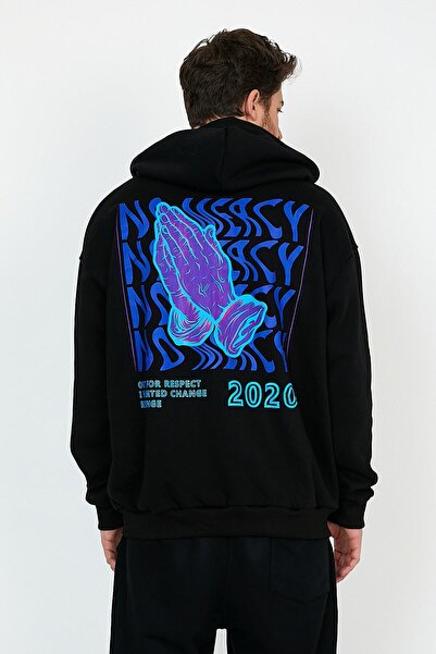 Adrift Hanorac cu glugă unisex oversize negru No Mercy