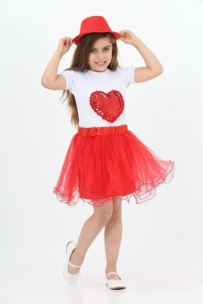 NOBLE STORE T-Shirt and Skirt Set for Girl - April 23 Kiymfeşleri Nbl 259855