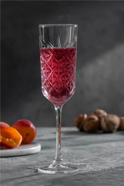 FAYA HOME Timeless 6 lı Şampanya Flüt Kadeh Bardağı 175 Cc