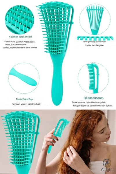 ruby face Βούρτσα ξεμπερδέματος μαλλιών με κυρτές άκρες - Για βρεγμένα μαλλιά...