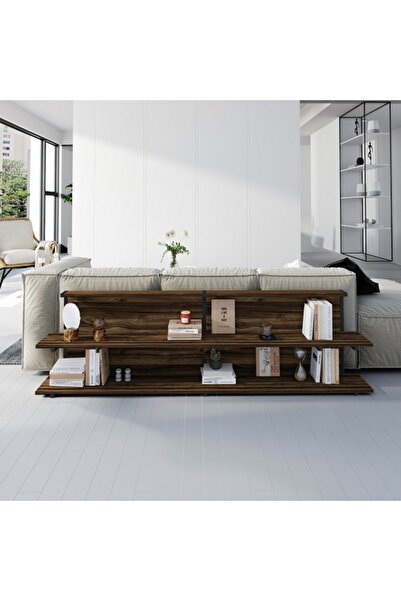 Meltem Çelik - BMdekor Yan Sehpa Koltuk Arkası Sehpa Akse Ceviz