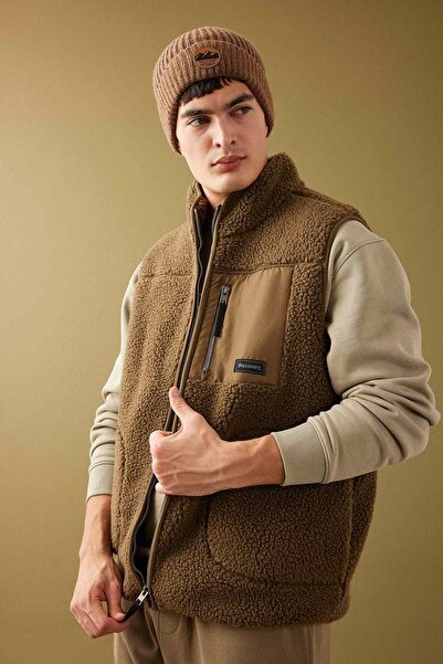 DeFacto Жилет Discovery Channel Oversize Fit Stand Collar Vest B4107AX24SP