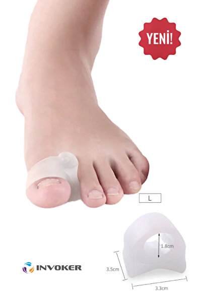 INVOKER Silikon Makaralı Ayak Baş Parmak Kemik Düzeltici Halluks Valgus Silik...