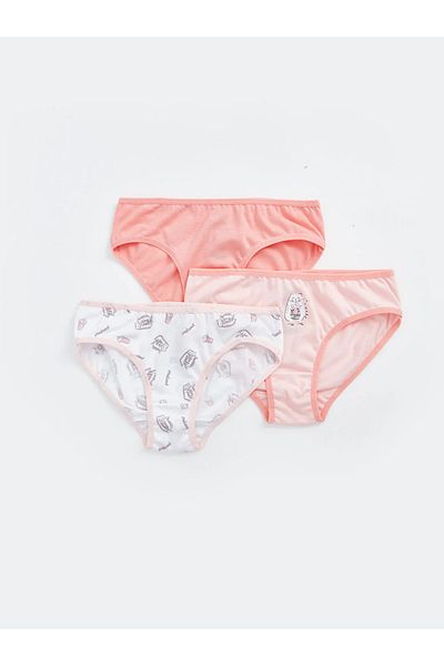 LC Waikiki LCW Kids Printed Girl's Panties 3-Piece