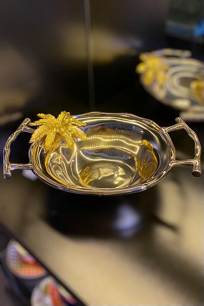 LAMEDORE Silver Presentation Bowl with Handle